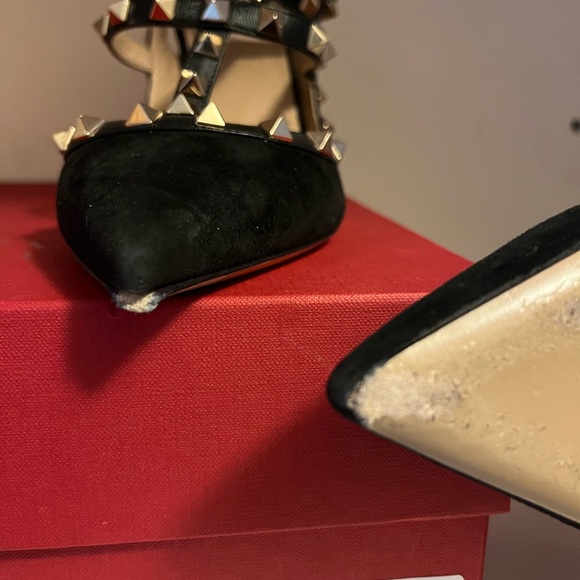Women’s Valentino Rock-Studs - black suade finish - size 9 - Picture 4 of 5
